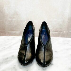 Celine Black Leather Vamp Pumps